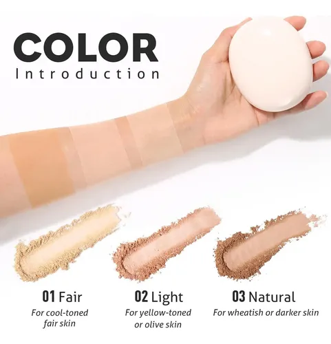 Polvo Compacto Ucanbe 2-en-1 Mate Control Aceite 01 Claro
