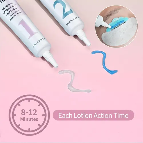 Kit De Levantamiento Para Pestañas Y Cejas Korea Tube, 10 Ml