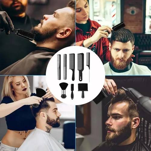 8pzs Cepillo Limpieza De Cabello Para Barbero Peine Barbería