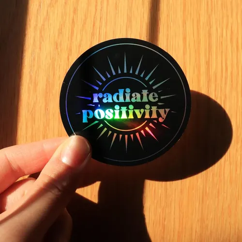 100 Pcs Holographic Positive Affirmation Stickers To The Sta