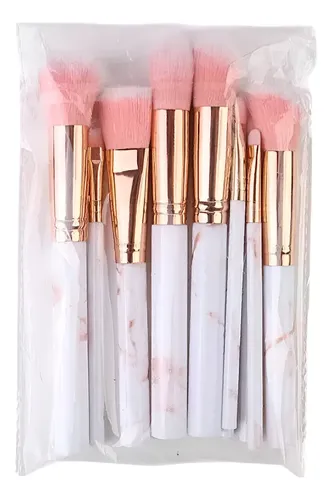 Set 10 Brochas Maquillaje Profesional Rostro Ojos Difuminar