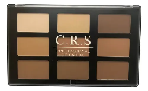 Paleta De Polvo Facial C.r.s Profesional 9 Tonos Contorno