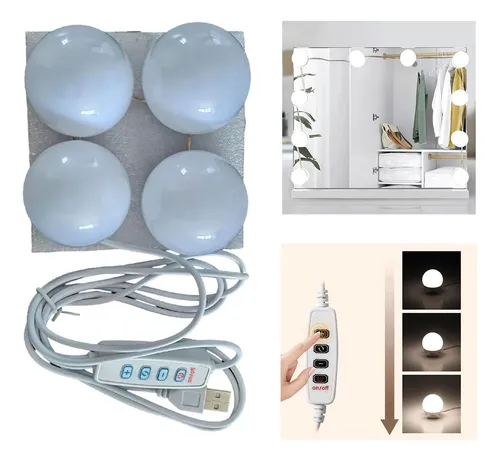 Luces De Espejo De Tocador Simples Montadas En La Pared Para