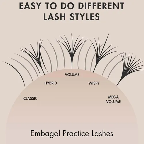 Kit De Práctica Para Extensiones De Pestañas Embagol Lash