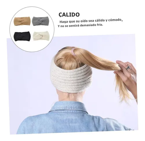 Juego De 4 Diademas De Lana De Punto Grueso