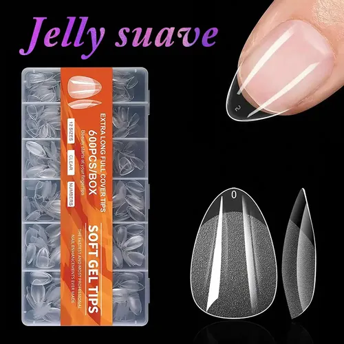 600 Puntas De Uñas Transparentes Para Mujer, Forma De Estile
