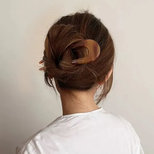 Accesorio De Pelo Acrílico En Forma De Horquilla En Forma De
