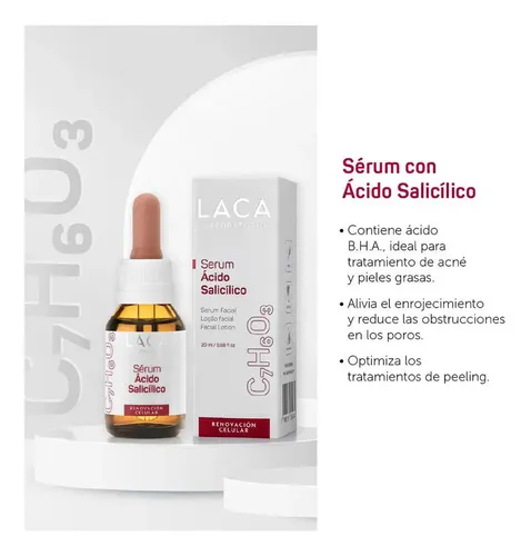 Serum Ácido Salicílico 2% Piel Grasa Reduce Poros Laca Momento De Aplicación Noche