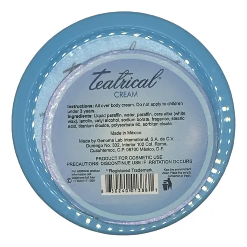 Crema Teatrical Con Lanolina 400 G Para Rostro, Manos Y Cuer