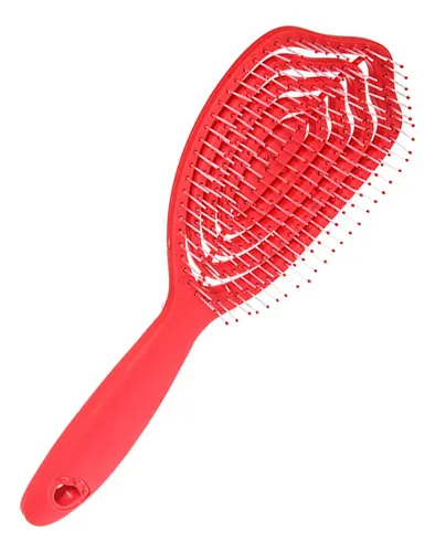 Ergonomic Detangling Brush Hollow Out Curved Hair Yellow 3tt607558-y