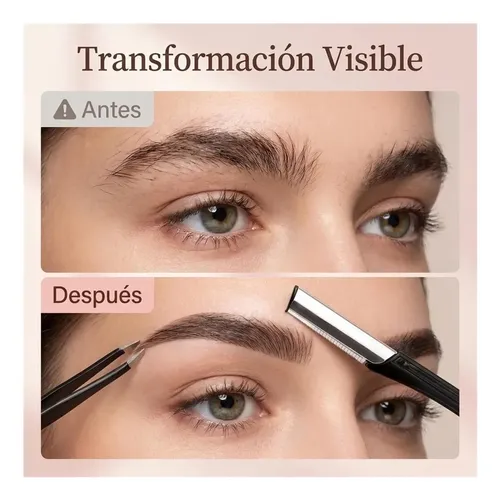 Kit Tijeras Cejas 15en1 Recortadora Pinzas Cepillo