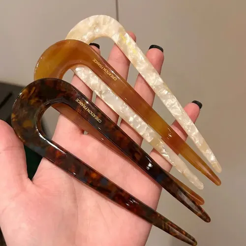 Accesorio De Pelo Acrílico En Forma De Horquilla En Forma De