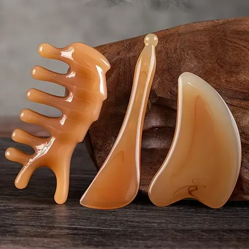 Juego De Herramientas De Masaje Gua Sha De 3 Piezas, Tratami