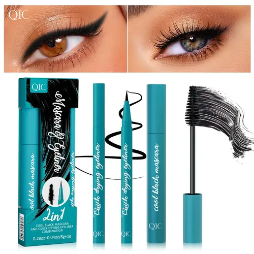Kit De Rímel E Delineador De Olhos Border Beauty Qic Green