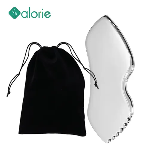 Masajeador Facial Gua Sha Acero Inoxidable Generic