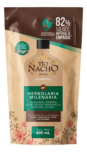 Tio Nacho Shampoo Recarg. Doypack Herbolaria Milenaria 400ml