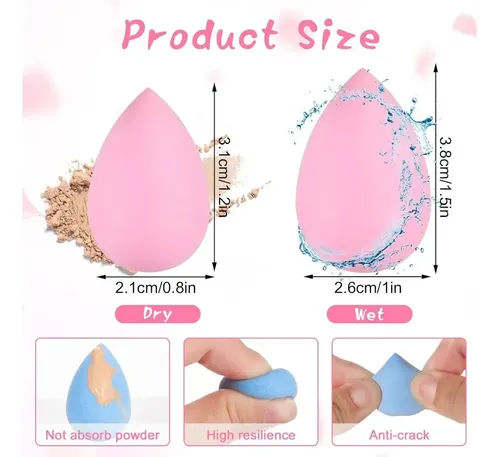 Mini Esponja De Maquillaje, 10 Unidades, Batidora Para Base