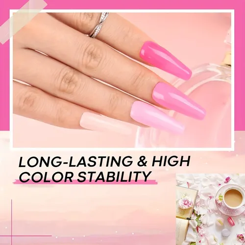 Kit Básico Para Uñas Dip Powder, 6 Colores, Flor De Cerezo