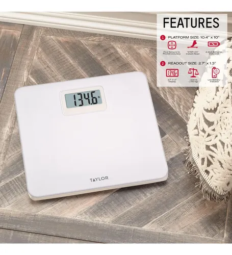 Báscula De Baño Taylor Digital Plastic White 150kg