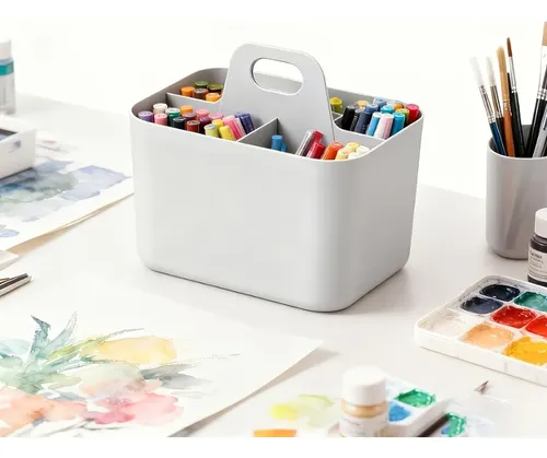 Caja Organizadora Portátil Para Útiles Escolares