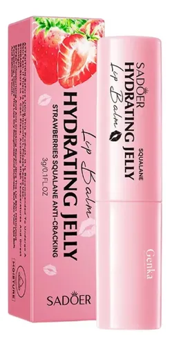 Balsamo Labial Frutilla Escualano Brillo Antigrietas Sadoer