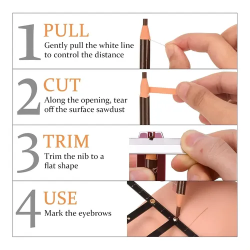 Set De Sacapuntas Para Maquillaje De Cejas Atomus, Lápiz Sha