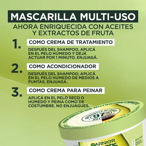 Mascarilla Fructis Hair Food Palta 350ml