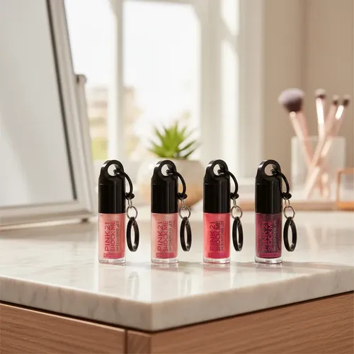 Lip Gloss Llavero Para Celular Pink 21
