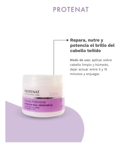 Máscara Profesional Protenat Linea Color Extracto Soja 200 G