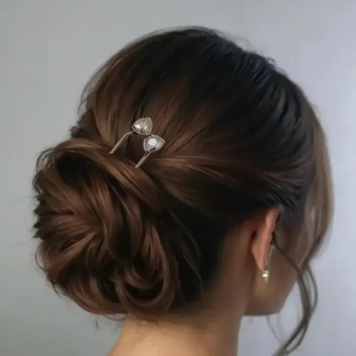 Horquilla Pelo Metal Palito Chino Rodetero Moño De Strass