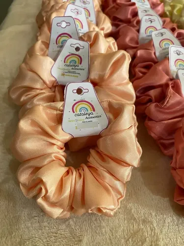 Scrunchies Pack X30 De Saten Antifrizz Por Mayor Accesorios