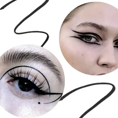 Delineador Liquido Pincel Ultra Fino Fine Line Nathacha Nina Negro_cajarosa Mate