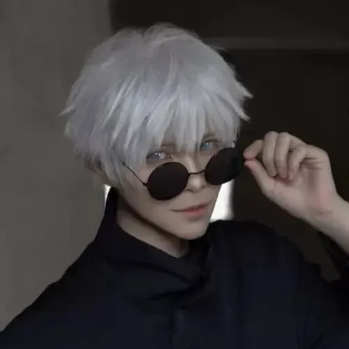 T’ .s New Peluca Jujutsu Kaisen 28 Cm Cosplay Satoru Gojo