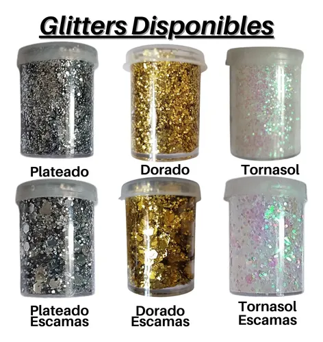 Glitter En Gel X 5 Varios Colores Para Rostro A Eleccion