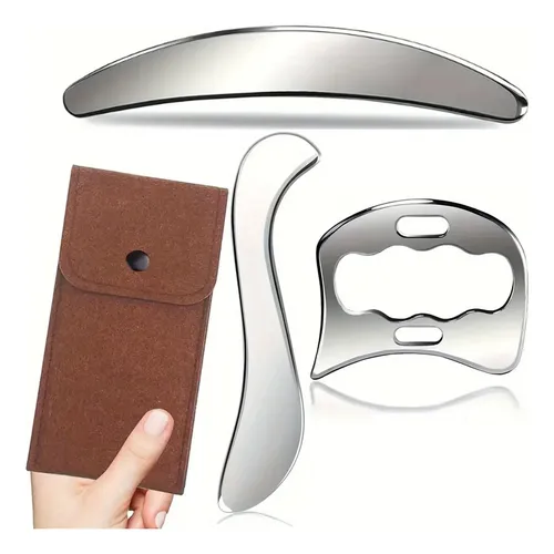 Gua De Masaje Sha In 1 Tools De Acero Inoxidable 3 Para Rasp