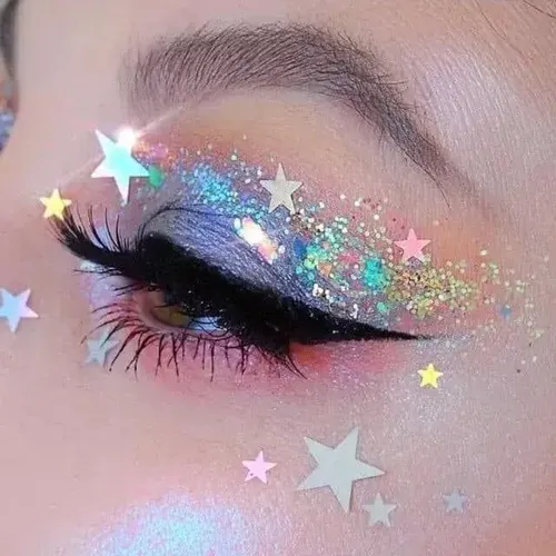 Paleta De 10 Colores De Sombras De Ojos Con Lentejuelas Y