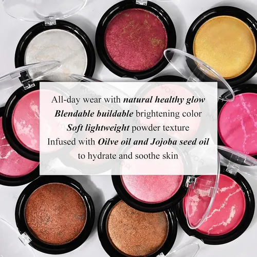 Paleta Kyda Blush Baked 12 Colores Peach Hush