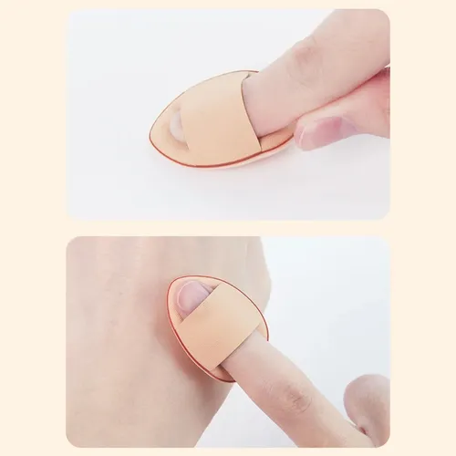 Esponja De Mezcla Suave Para Polvo De Dedo, 5 Piezas, Negro