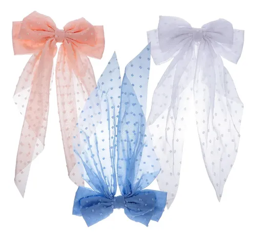3piezas Accesorios Para Cabello Niña Moños Grandes Con