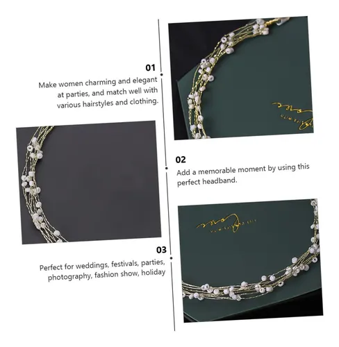 Hand-woven Pearl Bridal Headband Hair Accessories For