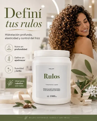 Mascara Capilar Rulos Frilayp X1000ml Hidratante