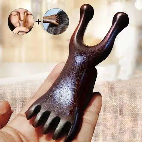 L\ Masajeador De Cuero Cabelludo De Madera, Peine Gua Sha De