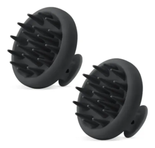 Set De 2 Cepillos De Masaje Para Cabello, Negros** Tt