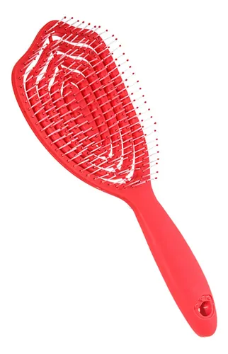 Ergonomic Detangling Brush Hollow Out Curved Hair Yellow 3tt607558-y