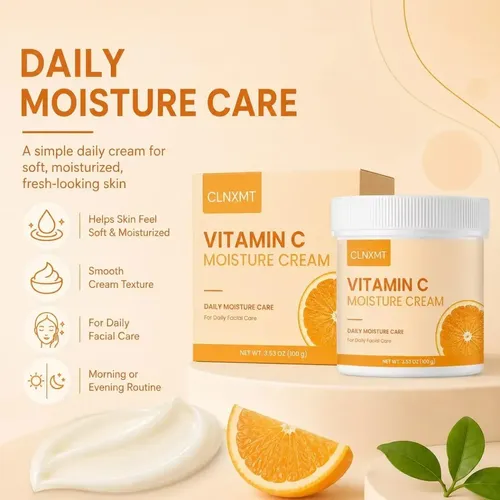 Crema Hidratante Facial Con Vitamina C, Cuidado Diario 2pcs
