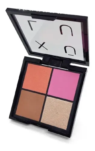 Paleta De Rostro Rubor Iluminador Y Contorno Xulu Cosmeticos