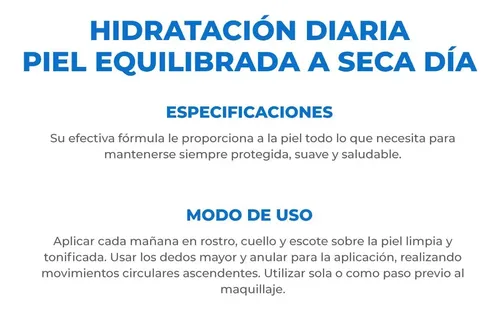 Crema Facial Hidratante Día Dermaglós Equilibrada Seca 50g Normal A Seca Día