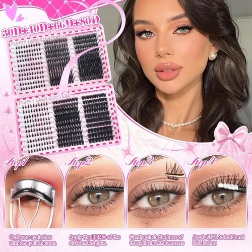 1985pcs Extensiones De Pestañas Postizas Individual 9-16mm [giftbox]