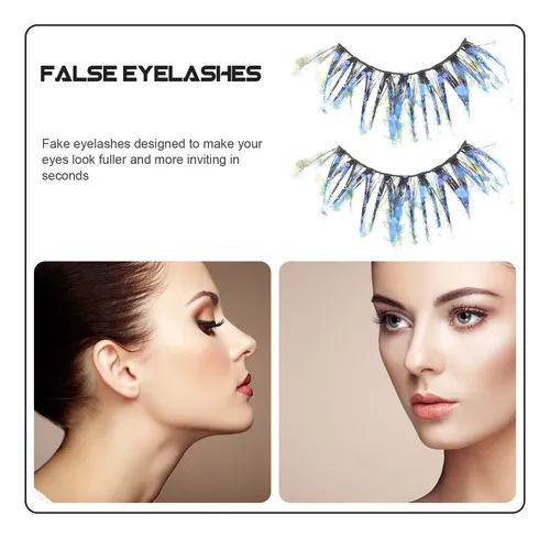 4pairs Vibrant Glitter Makeup Lashes For Full, Thick Look
