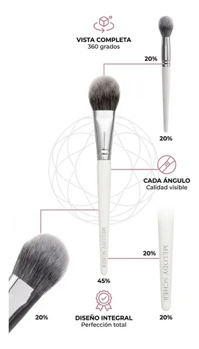 Brocha Rubor Líquido Maquillaje Melody Scher Cheek Finish